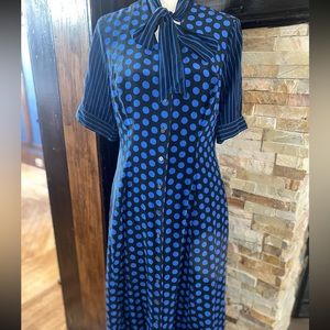 Midi black and blue dress